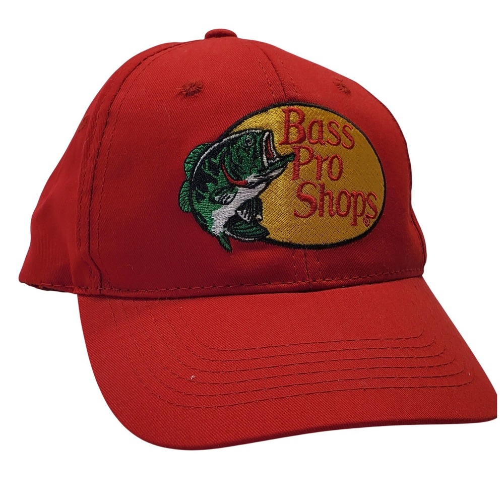 Bass Pro Shops Red Snapback Hat Club Launch 2018 Fishing Baseball Cap Mens OSFM‎